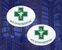 Kép Ovális hűtőmágnes zöld kereszt mintával, egyedi felirattal 25 db/szett
